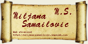 Miljana Samailović vizit kartica